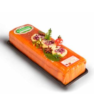 Paté amb col lombarda, poma i panses